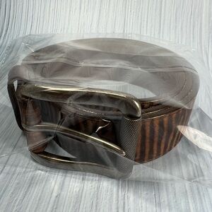 JUSTIN BENT RAIL SANDED BROWN BOMBER WESTERN BELT - SIZE 38